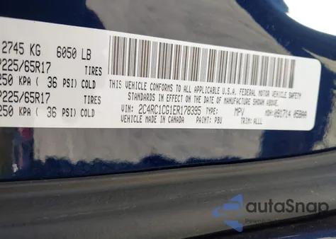 2014 Chrysler Town & Country Touring-L из США, поврежденный, VIN 2C4RC1CG1ER178395